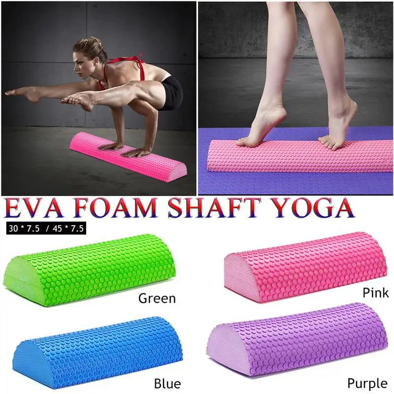 30-45Cm Half round EVA Massage Foam Roller Yoga Pilates Fitness Equipment Balance Pad Yoga Blocks with Massage Floating Point