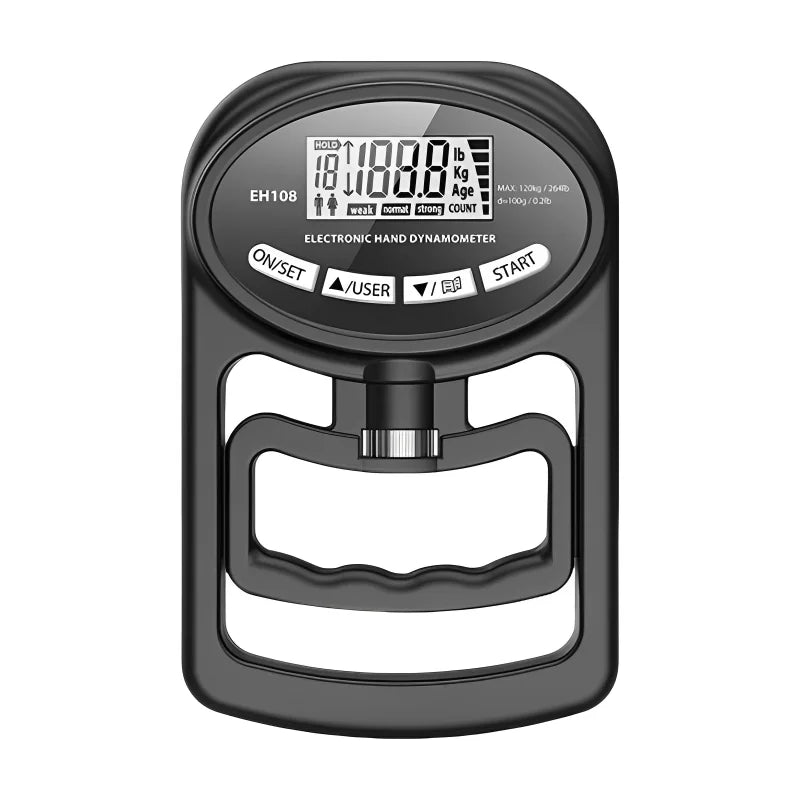 265LBS/120KG LCD Screen Grip Strength Meter for Men and Women Tester Digital Hand Dynamometer Training Rechargeable Dual Purpose